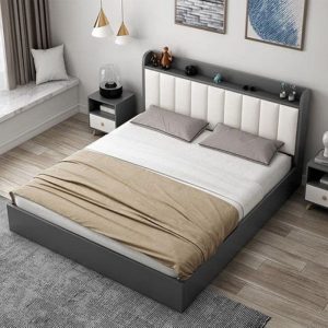 Giường ngủ gỗ MDF bọc nệm