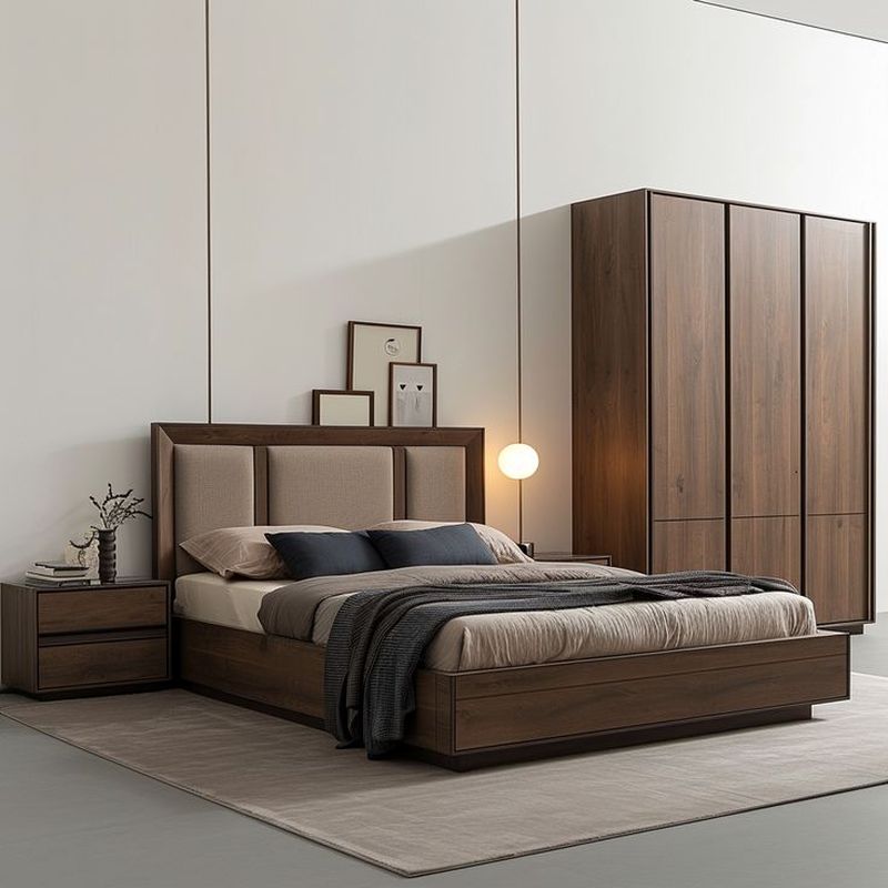 Giường ngủ gỗ MDF bọc nệm 9