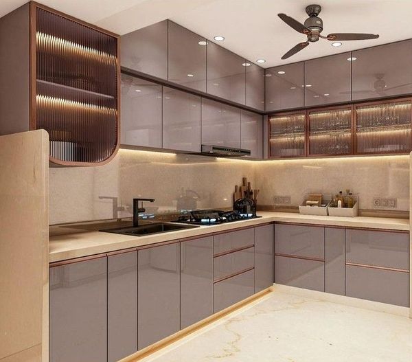 Tủ bếp Inox 304 cánh kính cao cấp 9