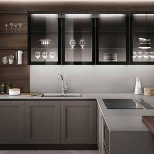 Tủ bếp Inox 304 cánh kính cao cấp 3