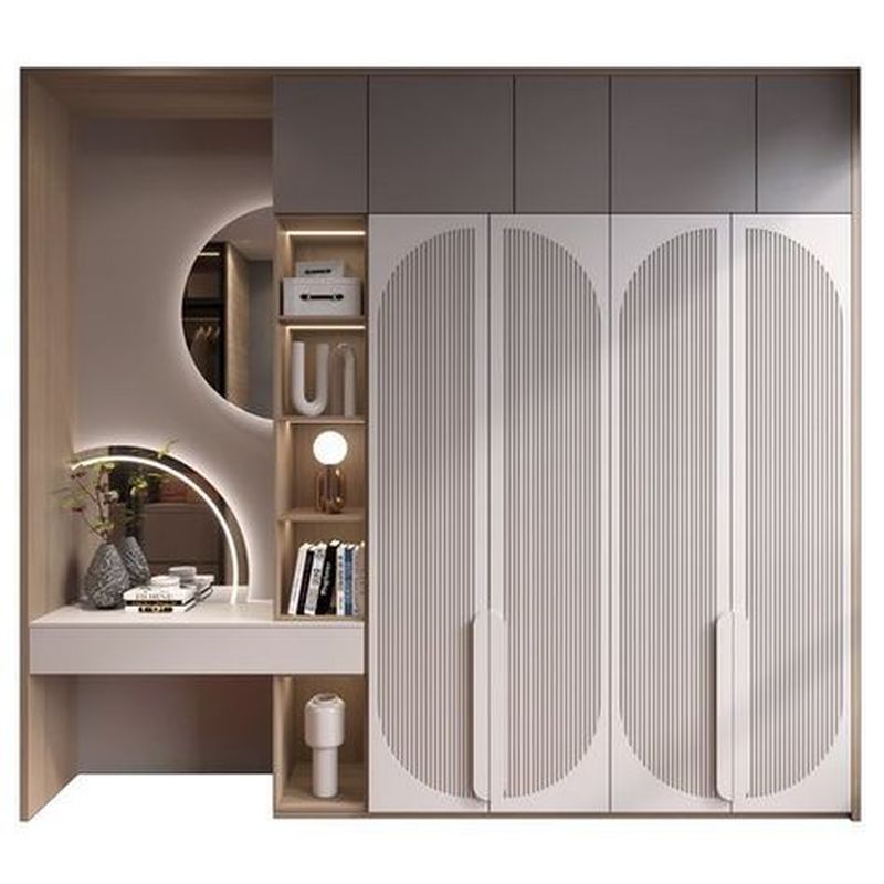 Tủ quần áo kết hợp kệ trang trí 9