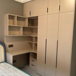 Tủ quần áo kết hợp kệ trang trí 3
