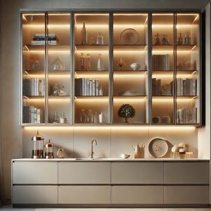 Tủ trưng bày kết hợp tủ rượu 2