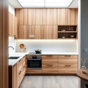 tủ bếp gỗ tự nhiên 1