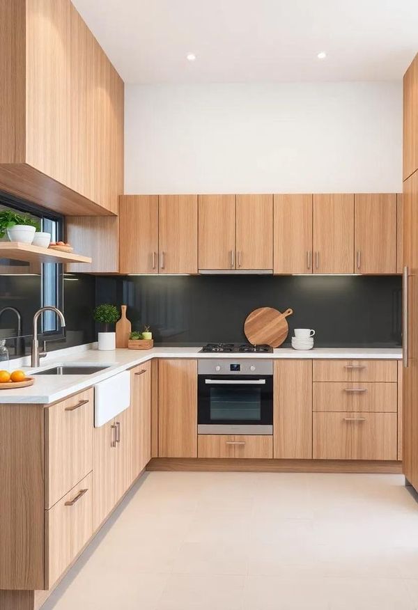 tủ bếp gỗ tự nhiên 3