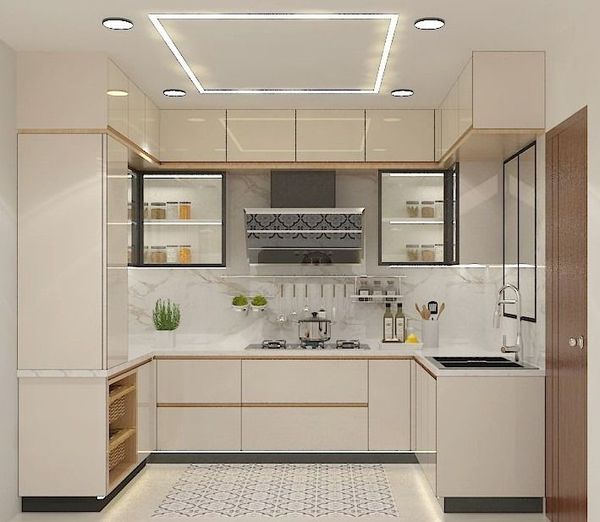 Tủ bếp nhôm cánh kính 7