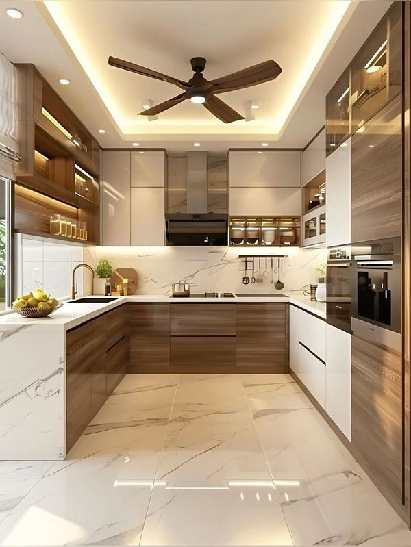 Tủ bếp nhôm cánh kính 5
