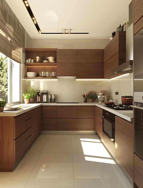 Tủ bếp nhôm Giả Gỗ 11