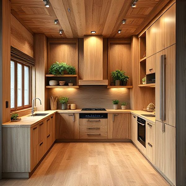 Tủ bếp nhôm Giả Gỗ 10