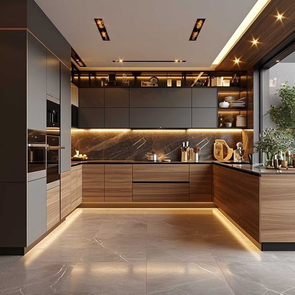 Tủ bếp nhôm Giả Gỗ 9