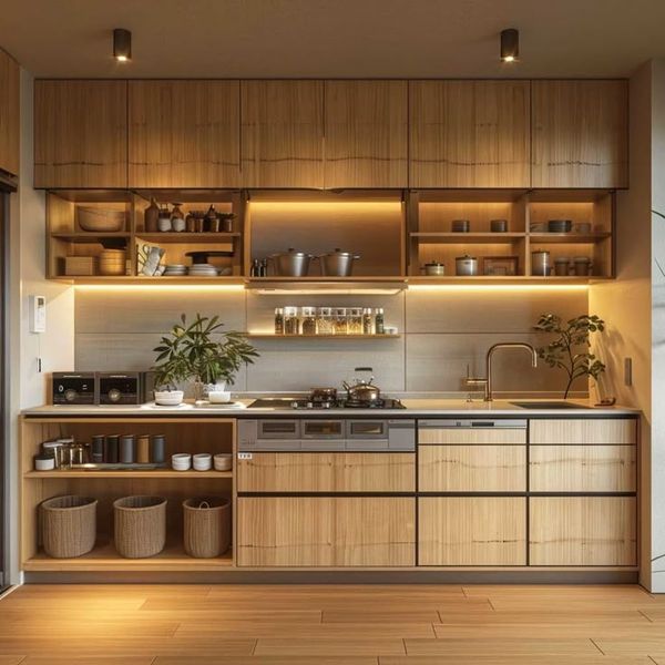 Tủ bếp nhôm Giả Gỗ 6