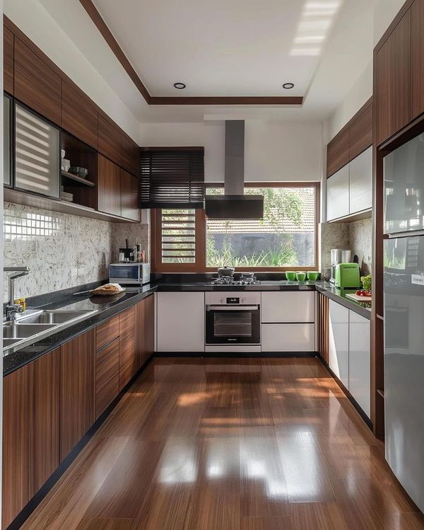 Tủ bếp nhôm Giả Gỗ 5