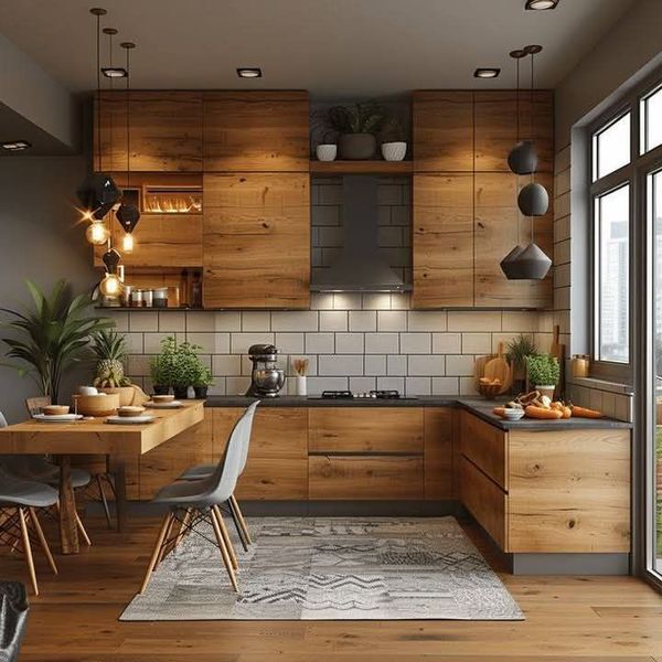 Tủ bếp nhôm Giả Gỗ 13